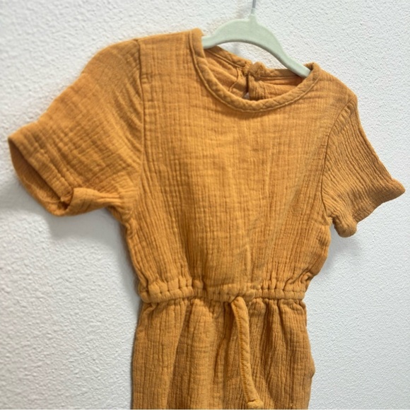 Other - 4/$20 100% Cotton Mustard Yellow Jumpsuit 18-24m